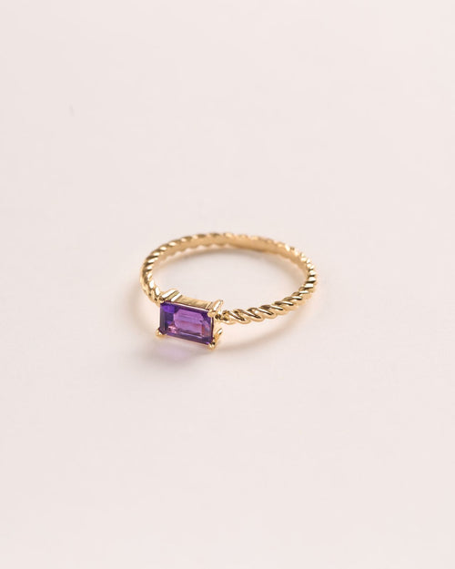 ANILLO RECT AMATISTA